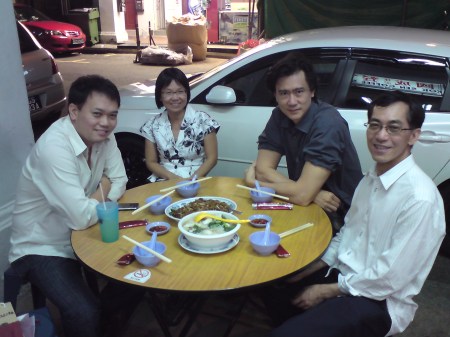 Waiting to tuck in at Kok Sen Coffee Shop