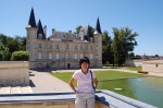 The wifey enjoying the sun outside Ch Pichon&nbsp;Baron