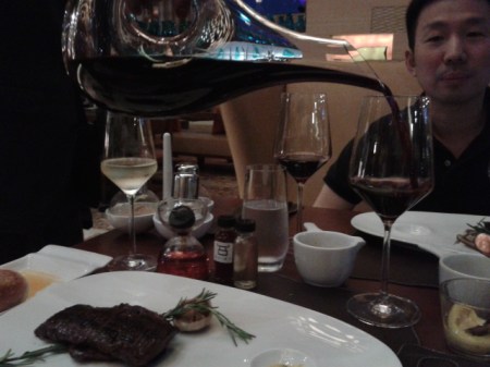 '94 Mouton being poured