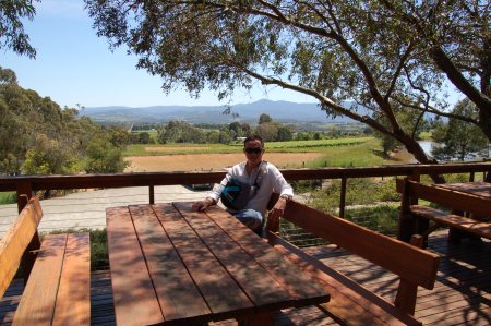 Outside the cellar door of Coldstream Hills