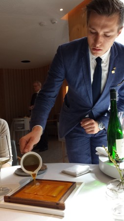 Pouring the beeswax for the Char