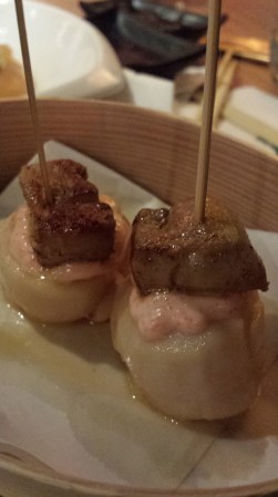 Scallops with foie gras at Chotto Matte