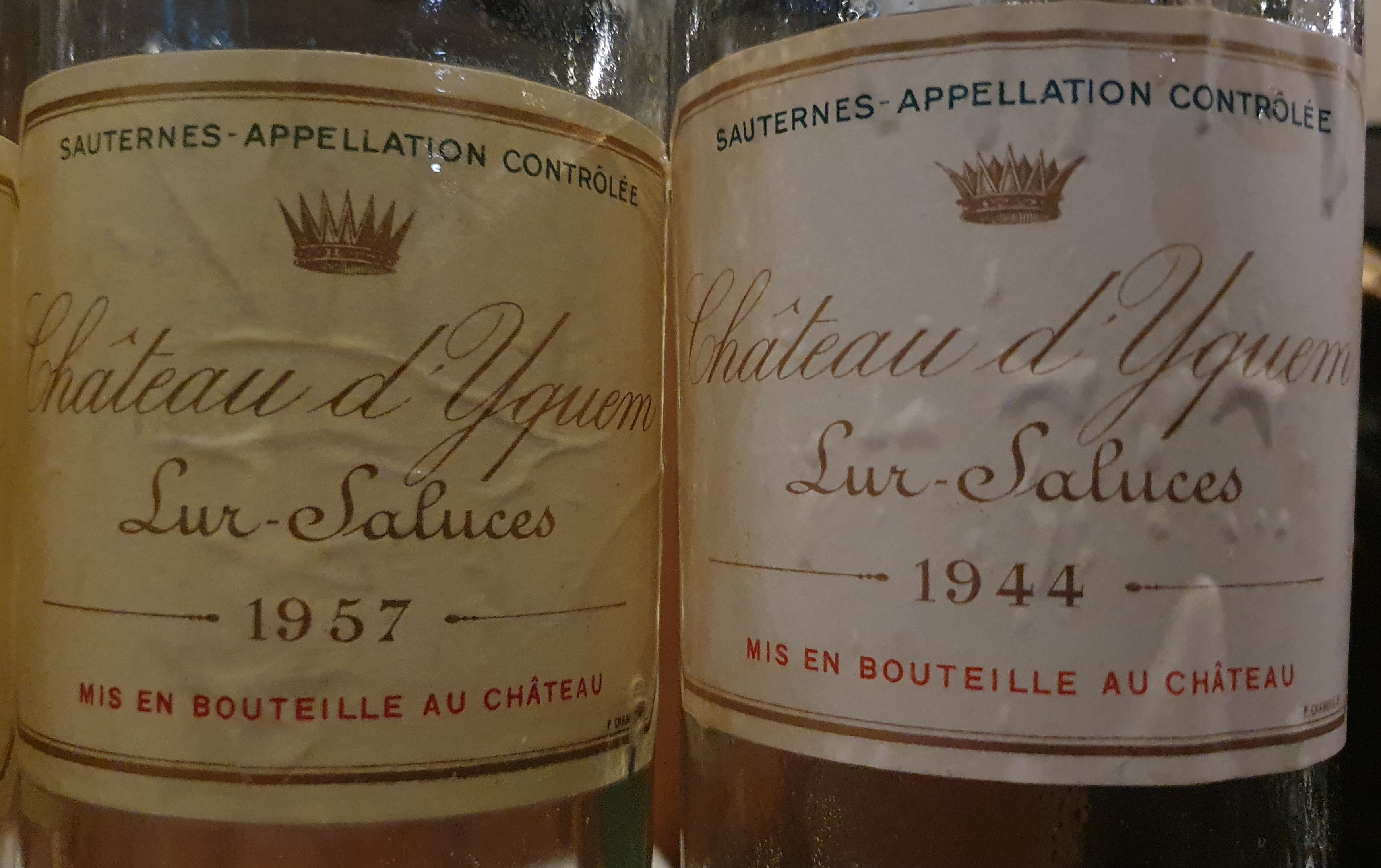 Château d'Yquem: 2014, 2010, 2002, 2001, 1997, 1995, 1988, 1957